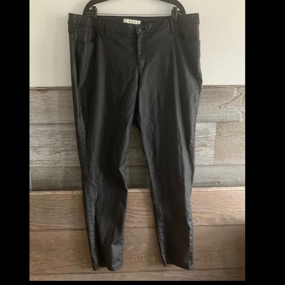 Cato Est 1946 Denim faux leather pants midrise 22W
